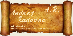 Andrej Radovac vizit kartica